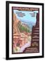 Bandelier National Monument, New Mexico - Day Scene-Lantern Press-Framed Art Print