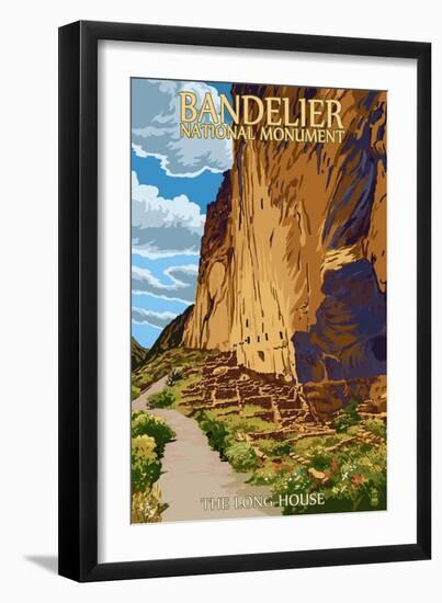 Bandelier National Monument, New Mexico - The Long House-Lantern Press-Framed Art Print