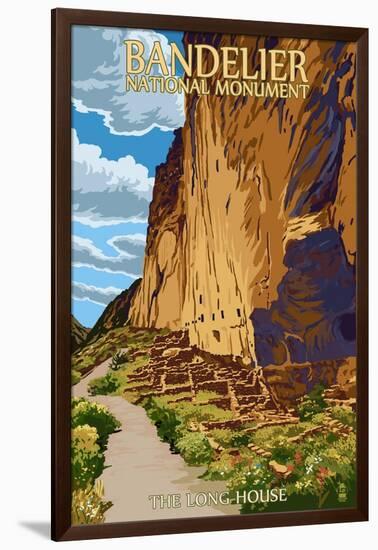 Bandelier National Monument, New Mexico - The Long House-Lantern Press-Framed Art Print