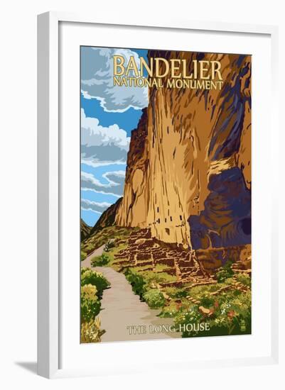 Bandelier National Monument, New Mexico - The Long House-Lantern Press-Framed Art Print