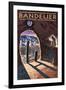 Bandelier National Monument, New Mexico - Twilight View-Lantern Press-Framed Art Print