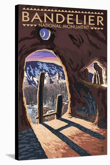 Bandelier National Monument, New Mexico - Twilight View-Lantern Press-Stretched Canvas