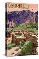 Bandelier National Monument, New Mexico - Tyuonyi Ruins-Lantern Press-Stretched Canvas