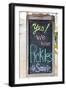 Bandera, Texas, USA. Chalkboard sign for pickles in the Texas Hill Country.-Emily Wilson-Framed Photographic Print