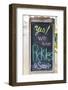 Bandera, Texas, USA. Chalkboard sign for pickles in the Texas Hill Country.-Emily Wilson-Framed Photographic Print