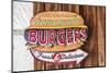 Bandera, Texas, USA. Sign for homemade burgers in the Texas Hill Country.-Emily Wilson-Mounted Photographic Print