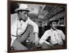 Bandido caballero by Richard Fleischer with Robert Mitchum and Gilbert Roland, 1956 (b/w photo)-null-Framed Photo