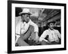 Bandido caballero by Richard Fleischer with Robert Mitchum and Gilbert Roland, 1956 (b/w photo)-null-Framed Photo