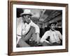 Bandido caballero by Richard Fleischer with Robert Mitchum and Gilbert Roland, 1956 (b/w photo)-null-Framed Photo