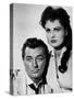 Bandido caballero by Richard Fleischer with Robert Mitchum and Ursula Thiess, 1956 (b/w photo)-null-Stretched Canvas