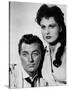 Bandido caballero by Richard Fleischer with Robert Mitchum and Ursula Thiess, 1956 (b/w photo)-null-Stretched Canvas