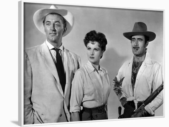 Bandido caballero by Richard Fleischer with Robert Mitchum, Ursula Thiess and Gilbert Roland, 1956 -null-Framed Photo