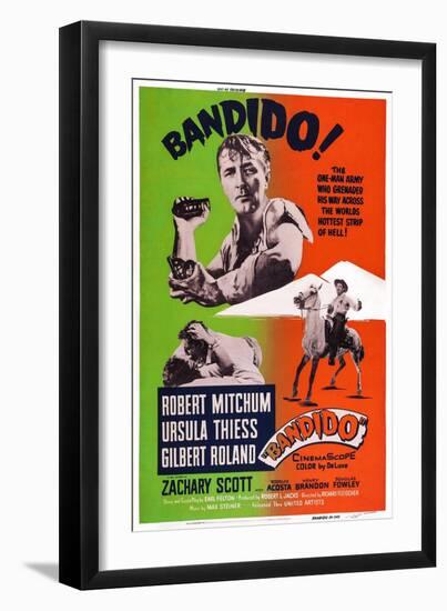 Bandido, Robert Mitchum, 1956-null-Framed Art Print