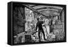 Bandits Attack an Express Train in America-null-Framed Stretched Canvas