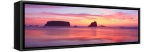 Bandon Beach at Sunset, Oregon-null-Framed Stretched Canvas