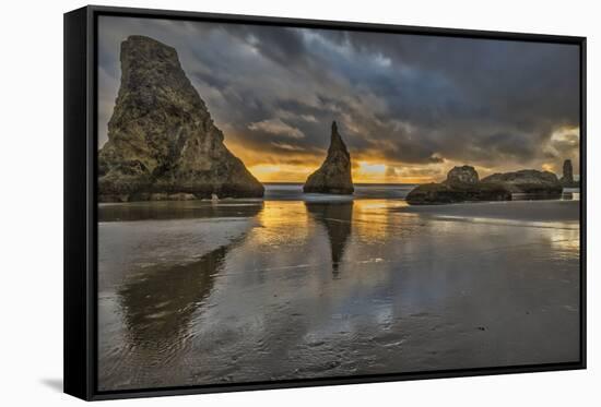 Bandon Beach, Oregon-John Ford-Framed Stretched Canvas