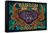 Bandon, Oregon - Dungeness Crab Mosaic-Lantern Press-Framed Stretched Canvas