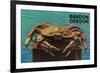 Bandon, Oregon - Dungeness Crab Vintage Postcard-Lantern Press-Framed Art Print