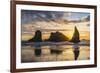 Bandon, Oregon, USA. Sea stacks on the Oregon coast at sunset.-Emily Wilson-Framed Photographic Print