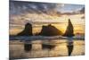 Bandon, Oregon, USA. Sea stacks on the Oregon coast at sunset.-Emily Wilson-Mounted Photographic Print