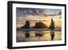 Bandon, Oregon, USA. Sea stacks on the Oregon coast at sunset.-Emily Wilson-Framed Photographic Print