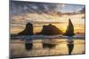 Bandon, Oregon, USA. Sea stacks on the Oregon coast at sunset.-Emily Wilson-Mounted Photographic Print