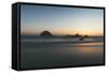 Bandon Sunset Silhouettes, Oregon Coast-Vincent James-Framed Stretched Canvas