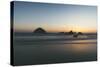 Bandon Sunset Silhouettes, Oregon Coast-Vincent James-Stretched Canvas