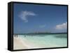 Bandos from the White Sand Beach, Island of Kuda Bandos, North Male Atoll, Maldives-Cindy Miller Hopkins-Framed Stretched Canvas