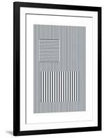 Bands and Squares-null-Framed Serigraph