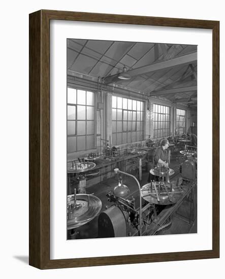 Bandsaw Sharpening at Slack Sellars and Co, Sheffield, South Yorkshire, 1963-Michael Walters-Framed Photographic Print