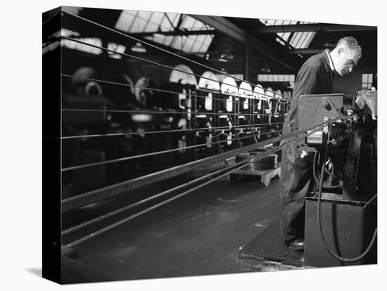 Bandsaws Being Sharpened at Slack Sellars and Co, Sheffield, South Yorkshire, 1963-Michael Walters-Stretched Canvas