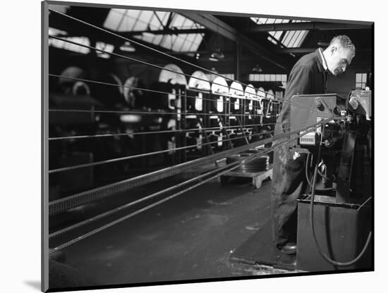 Bandsaws Being Sharpened at Slack Sellars and Co, Sheffield, South Yorkshire, 1963-Michael Walters-Mounted Photographic Print