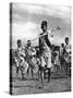 Bandsmen of the Northern Rhodesia Regiment Beat a Military Tattoo, Zimbabwe, Africa, 1936-null-Stretched Canvas