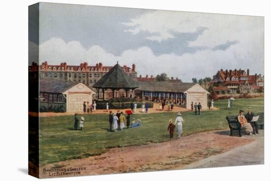 Bandstand and Shelter, Littlehampton-Alfred Robert Quinton-Stretched Canvas