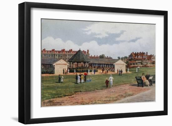 Bandstand and Shelter, Littlehampton-Alfred Robert Quinton-Framed Giclee Print