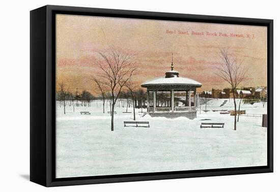 Bandstand, Branch Brook Park, Newark, New Jersey-null-Framed Stretched Canvas