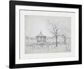 Bandstand, Peel Park, Salford, 1924-Laurence Stephen Lowry-Framed Premium Giclee Print