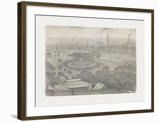 Bandstand, Peel Park , Salford, 1925-Laurence Stephen Lowry-Framed Premium Giclee Print