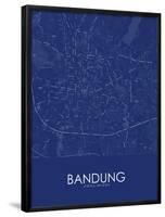 Bandung, Indonesia Blue Map-null-Framed Poster