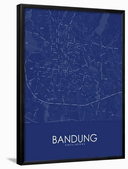 Bandung, Indonesia Blue Map-null-Framed Poster