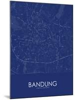 Bandung, Indonesia Blue Map-null-Mounted Poster