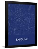 Bandung, Indonesia Blue Map-null-Framed Poster