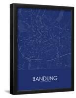 Bandung, Indonesia Blue Map-null-Framed Poster