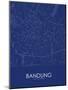 Bandung, Indonesia Blue Map-null-Mounted Poster
