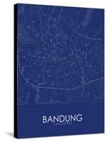 Bandung, Indonesia Blue Map-null-Stretched Canvas