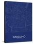 Bandung, Indonesia Blue Map-null-Stretched Canvas