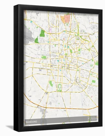 Bandung, Indonesia Map-null-Framed Poster