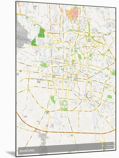 Bandung, Indonesia Map-null-Mounted Poster