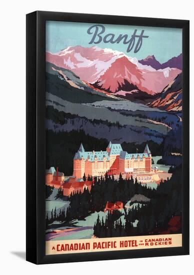 Banff, Alberta, Canada - Overview Of The Banff Springs Hotel Poster-null-Framed Poster